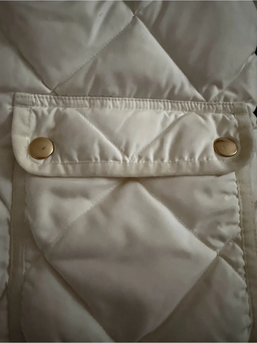 J. Crew Quilted Sleeveless Down Puffer Vest in Cream
